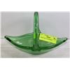 GREEN ART GLASS BASKET