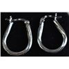 Image 1 : BZ415-184 SILVER U SHAPED HOOP EARRINGS