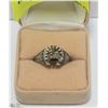 Image 1 : STERLING SILVER HORSE MOTIF RING WITH DIAMONDS  IN BOX SIZE 10-3/4