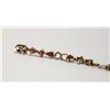 Image 1 : NEW .925 STERLING SILVER BRACELET GARNET STONES