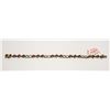 Image 2 : NEW .925 STERLING SILVER BRACELET GARNET STONES