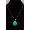 Image 1 : TURQUOISE .925 SILVER PENDANT AND NECKLACE