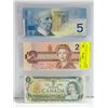 Image 1 : UNCIRCULATED 5, 2 & 1 DOLLAR BILLS