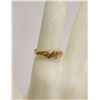 Image 2 : 10 KT YELLOW GOLD RING WITH 4 DIAMONDS -