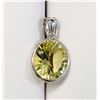 Image 1 : JS72-31 14K WHITE GOLD LEMON QUART PENDANT