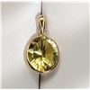 Image 1 : JS72-21 14K YELLOW GOLD LEMON QUARTZ PENDANT