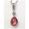Image 1 : JS72-40 14K WHITE GOLD PINK TOURMALINE & DIAMOND