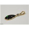 Image 3 : 14K YELLOW GOLD OPAL AND DIAMOND PENDANT