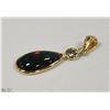Image 4 : 14K YELLOW GOLD OPAL AND DIAMOND PENDANT