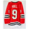 Image 1 : BOBBY HULL #9 SIGNED JERSEY (BLACK HAWKS)