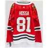 Image 1 : MARION HOSSA COAS #81 SIGNED BLACK HAWKS JERSEY