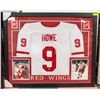 Image 1 : GORDY HOWE #9 RED WINGS PROFESSIONALLY FRAMED