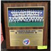 Image 1 : 1992 BLUE JAYS PHOTO ON WOOD FRAME APPROX 12" X 14
