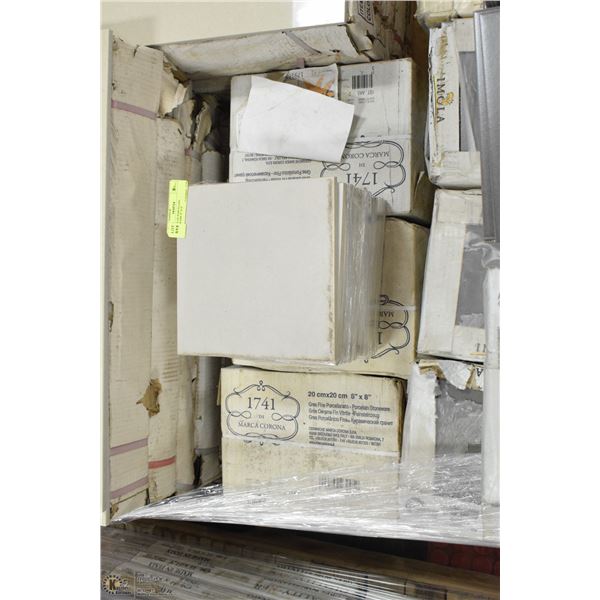 4 BOXES OF PORCELAIN STONEWARE 8" X 8"