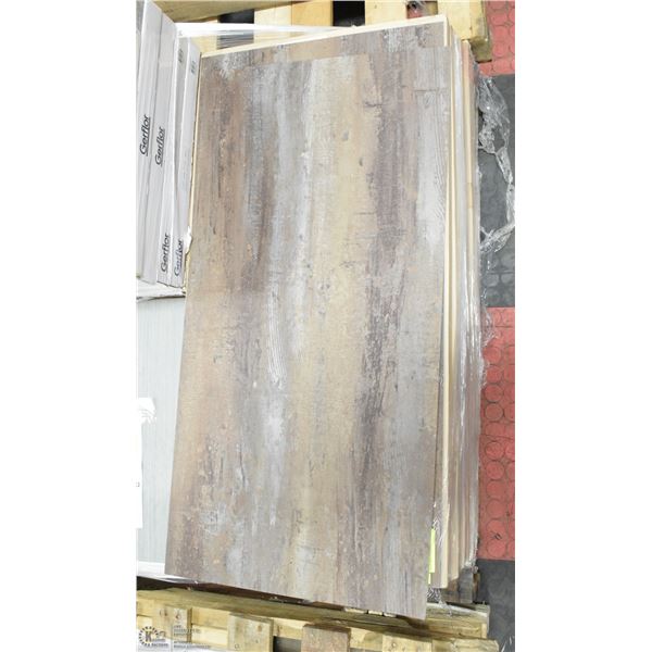 5 BOXES OF DARK ASH 18" X 36" VINYL GLUE FLOORING