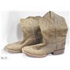 SIZE 8 LEATHER MENS COWBOY BOOTS