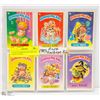 LOT OF 6 GARBAGE PAIL KIDS 1985 CARDS