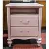 Image 1 : LAVENDER NIGHT STAND W/ 2 DRAWERS-22"L, 28"H, 18"D