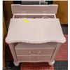Image 2 : LAVENDER NIGHT STAND W/ 2 DRAWERS-22"L, 28"H, 18"D