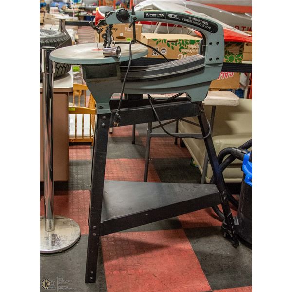 DELTA 18" VARIABLE SPEED SCROLL SAW W/ 3 FT STAND