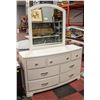 Image 1 : 7 DRAWER DRESSER & MIRROR-58"W, 34"H, 19"D