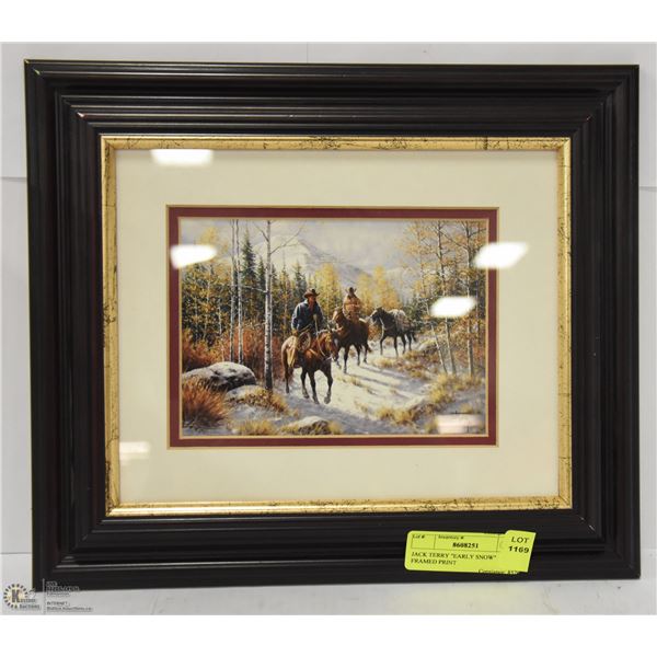 JACK TERRY "EARLY SNOW" FRAMED PRINT