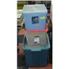 Image 1 : LOT OF 3 STORAGE TOTES
