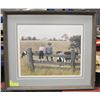Image 1 : FRAMED + SIGNED PAUL RUPERT PRINT - COWS + CHILDRE