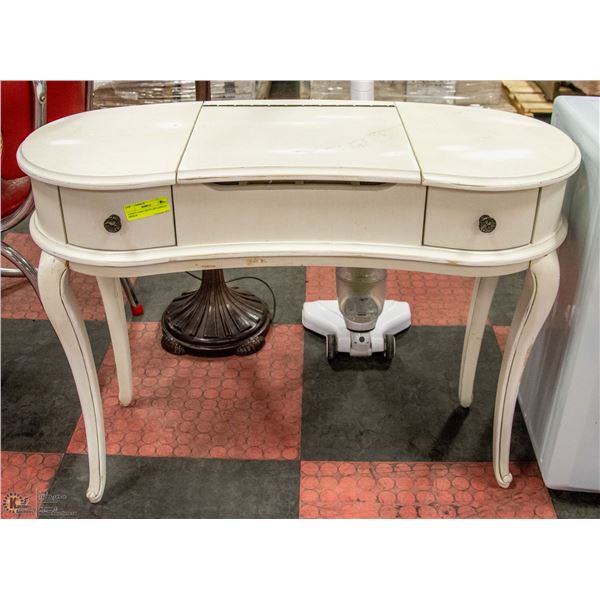 VANITY TABLE WITH LED LIGHTED MIRROR