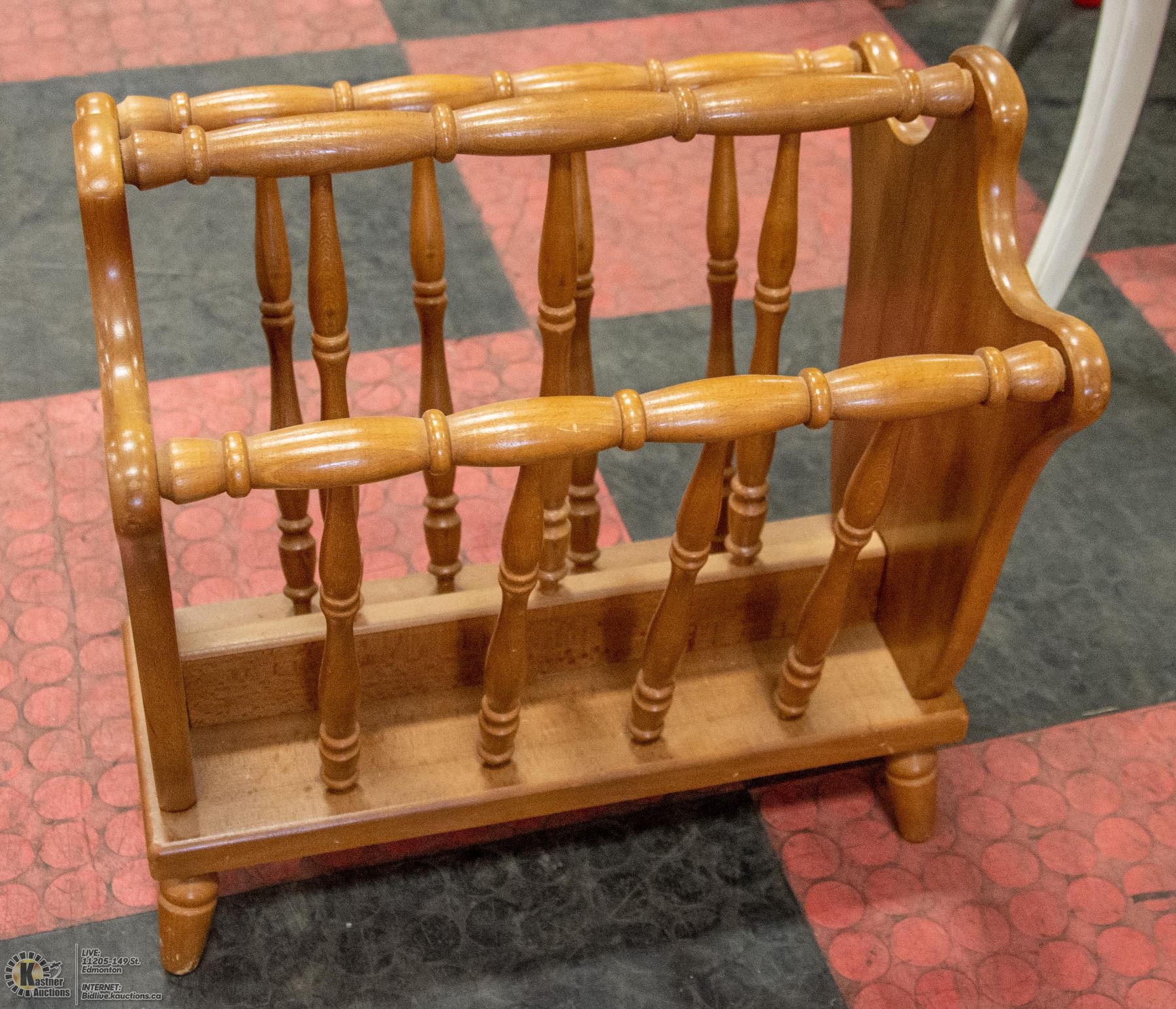 Maple Finish Magazine Rack SOLID MAPLE MAGAZINE RACK