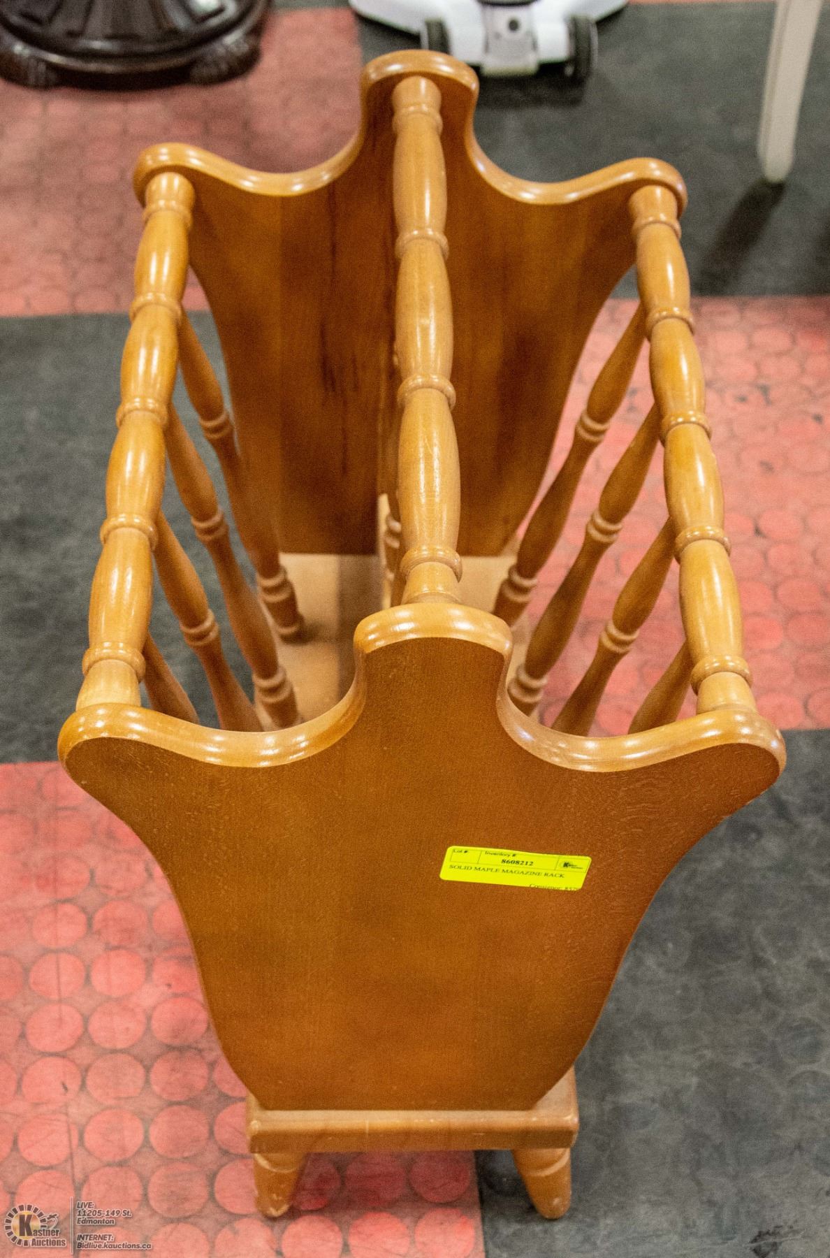 Maple Finish Magazine Rack SOLID MAPLE MAGAZINE RACK