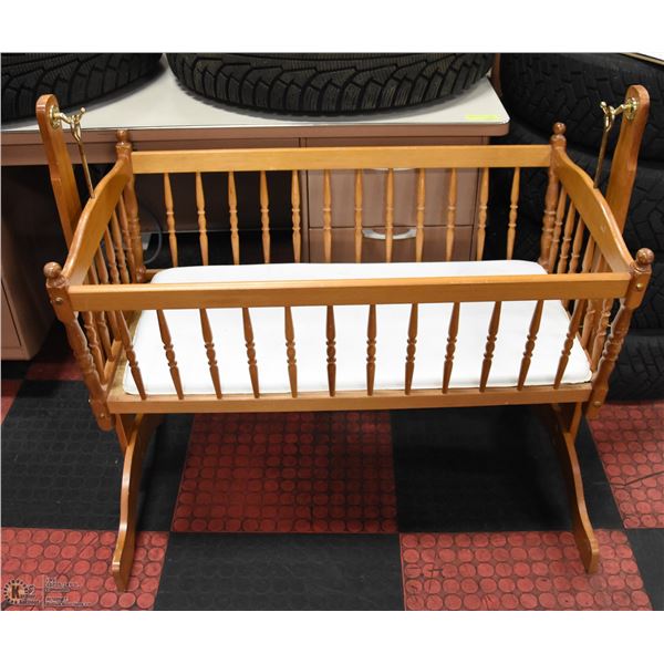 SOLID MAPLE BABY CRADLE
