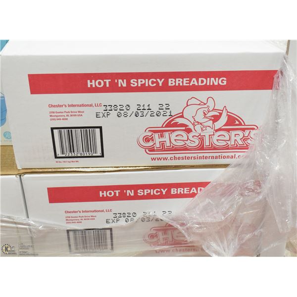 PALLET OF HOT AND SPICY BREADING BEST BEFORE