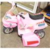 Image 1 : PINK CHILDRENS MOTOR BIKE W/ HELMET BOX