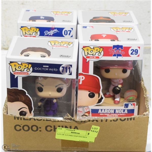 LOT OF 4 FUNKO POP FIGURES