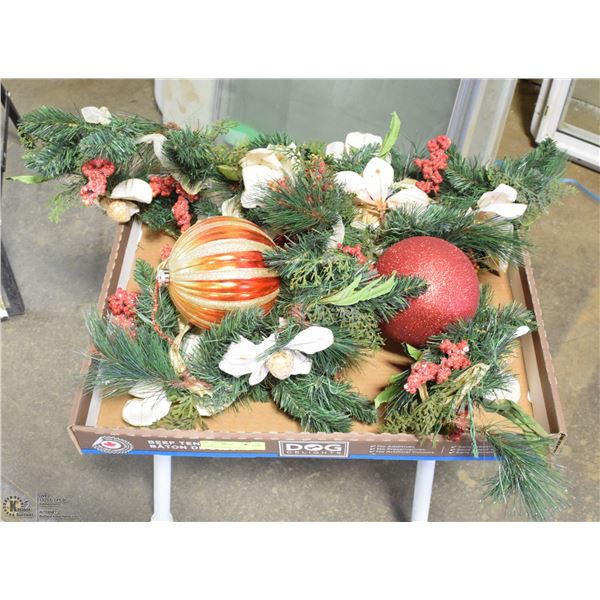 2- 70 IN GARLANDS(BERRIES,FLOWERS)2 LARGE BALLS OF