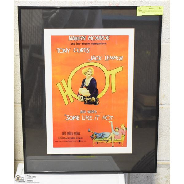 FRAMED MARILYN MONROE MOVIE POSTER