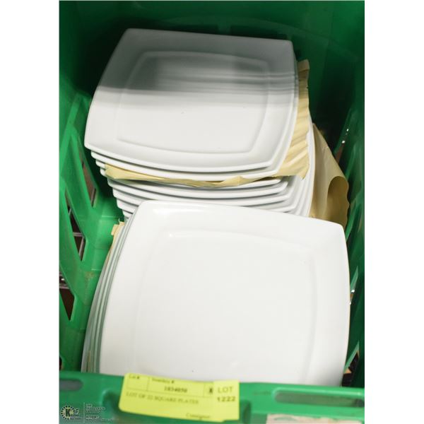 LOT OF 22 SQUARE PLATES