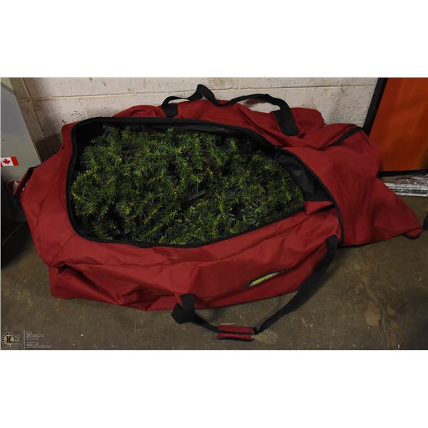 7FT PRE-LIT XMAS TREE IN CANVAS ZIPPER STORAGE