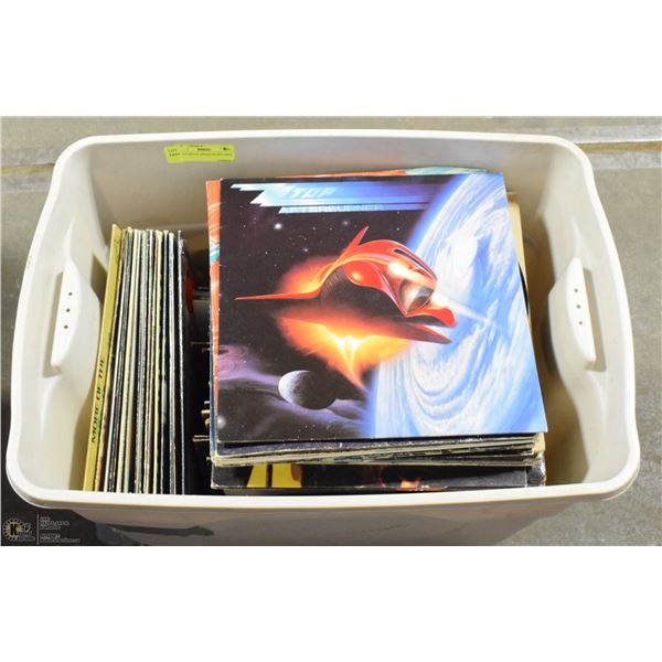 LARGE BIN OF ASSORTED RECORDS