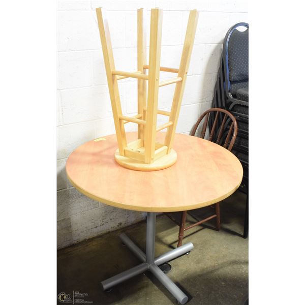 LOT OF VARIOUS FURNITURE - STOOL, CHAIR, TABLE