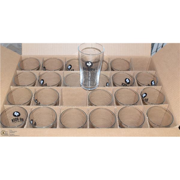 CASE OF 24 16 OZ BIG ROCK BEER GLASSES