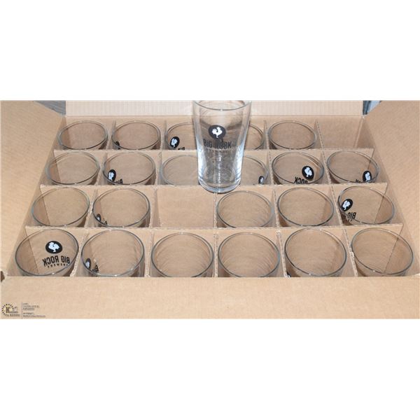 CASE OF 24 16 OZ BIG ROCK BEER GLASSES