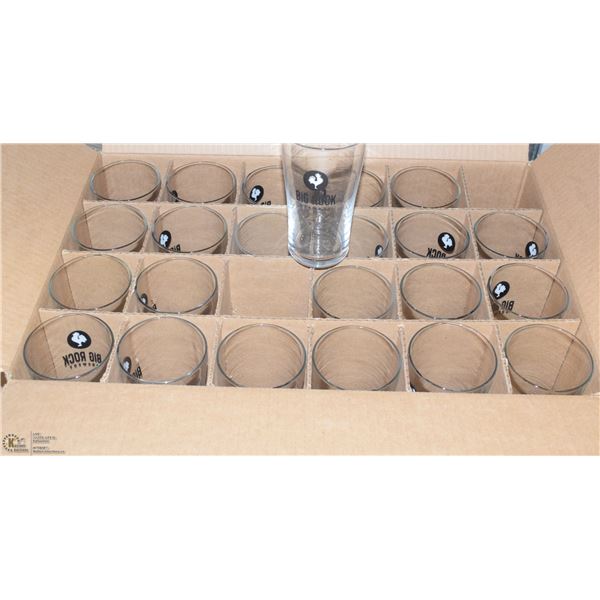 CASE OF 24 20 OZ BIG ROCK BEER GLASSES