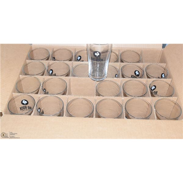 CASE OF 24 20 OZ BIG ROCK BEER GLASSES