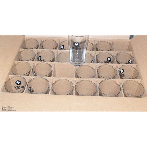 CASE OF 24 20 OZ BIG ROCK BEER GLASSES
