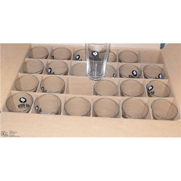 CASE OF 24 20 OZ BIG ROCK BEER GLASSES