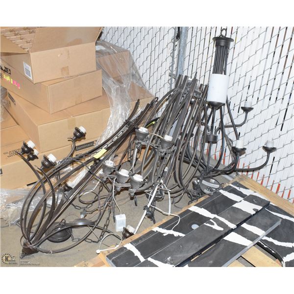 SET OF 3 METAL CEILING CHANDELIER