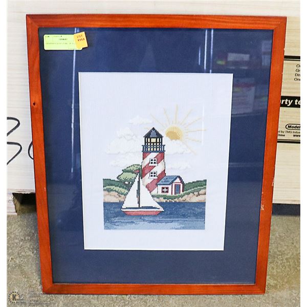LIGHTHOUSE PICTURE  18" X 22"