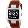 Image 1 : NEW DIESEL BLACK DIAL/BROWN LEATHER BAND MSRP $249